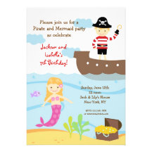 Convites de festas de aniversários do pirata e da 
