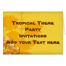 Convites de festas de aniversários tropicais do pa cartão