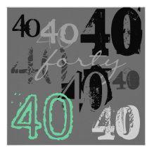 Convites de festas do aniversário de 40 anos