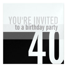 Convites de festas do aniversário de 40 anos {prat
