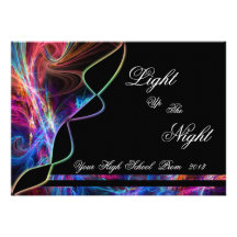 Convites de festas do baile de formatura das luzes
