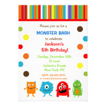 Convites do aniversário dos monstro