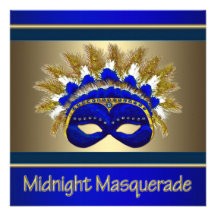 Convites do baile de formatura do mascarada