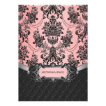 Convites do casamento tema damasco do rosa cor-de-