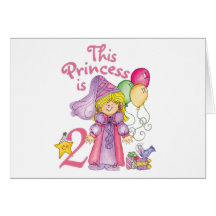 Convites do segundo aniversário da princesa cartoes