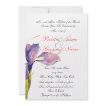convites florais roxos do casamento convites