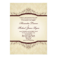 Convites ornamentado do casamento vintage