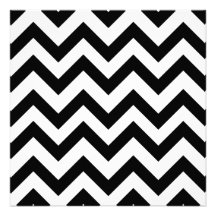 Convites preto e branco do aniversário de Chevron 