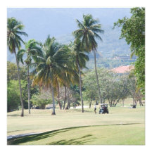 Convites tropicais do campo de golfe