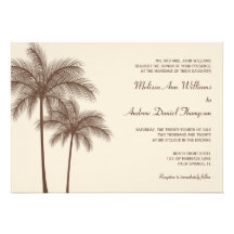 Convites tropicais do casamento da palmeira de Bro