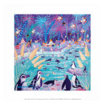 Cópia da arte: Partido roxo do pinguim posters