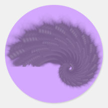 Cópia do Fractal do olho verde Adesivos Redondos