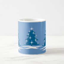 Copo azul festivo do Natal do copo de café da cane