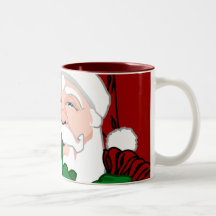 Copo festivo do papai noel do copo de café da cane
