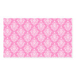 Cor damasco branca cor-de-rosa 1 do vintage cartoes de visitas