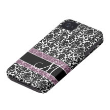 Cor damasco com monograma capas iPhone 4