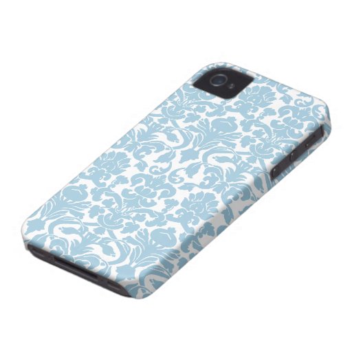 Cor damasco - luz - azul capa de iPhone 4 Case-Mate
