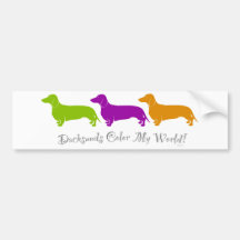Cor do Dachshund meu mundo Adesivo