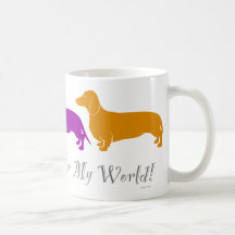 Cor do Dachshund meu mundo Caneca