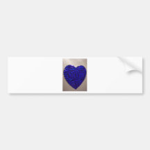 Coração azul grande do amor adesivos