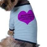coração camiseta para cães