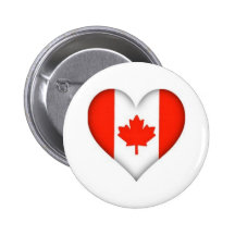 Coração canadense da bandeira pins