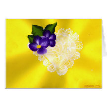 CORAÇÃO COM FLORES ROXAS CARTOES