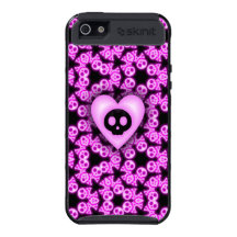 Coração cor-de-rosa do caso do skinnit do iphone 5 iPhone 5 capa