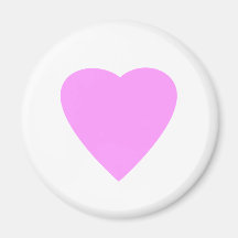 Coração cor-de-rosa e branco bonito do amor imã