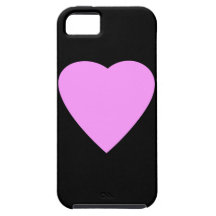 Coração cor-de-rosa no preto capa de iPhone 5 Case-Mate