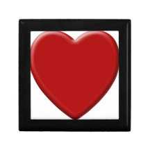 Coração de amor vermelho porta jóia