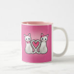 Coração do gatinho - ver de prata - caneca