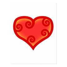 Coração espiral heart spirals cartao postal