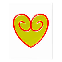 Coração espiral heart spirals cartões postais