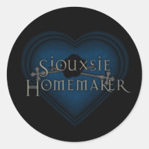 Coração gótico do Homemaker de Siouxsie Adesivos Em Formato Redondos