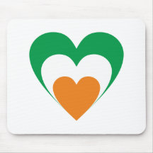 Coração Irlanda heart país de irlandês Mousepads