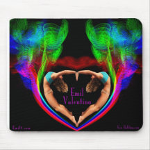Coração Mousepad de Emil Valentino Smokey