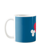 Coração, Pawprint e caneca de café do design do os canegas