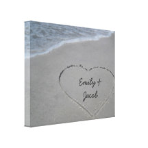 Coração personalizado no impressão das canvas da a impressão de canvas envolvidas