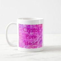 Coração puro de cristal - eu te amo caneca