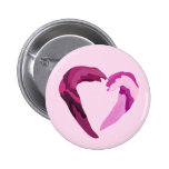 coração roxo melthing broches
