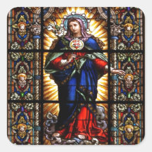 Coração sagrado religioso bonito da Virgem Maria Adesivo