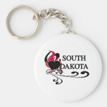 Coração South Dakota do fogo Chaveiros