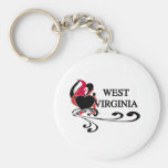 Coração West Virginia do fogo Chaveiro