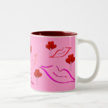 Corações & caneca dos beijos
