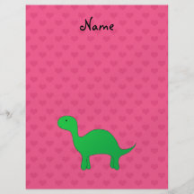 Corações conhecidos personalizados do rosa do dino panfletos