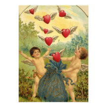 Corações dos Cupido do dia dos namorados do Victor Convites
