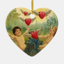 Corações dos Cupido do dia dos namorados do Victor Ornamento Para Arvore De Natal