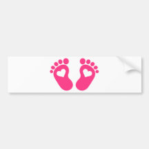 Corações dos pés do bebê adesivo