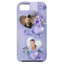 Corações roxos românticos da foto - personalize capas casemate